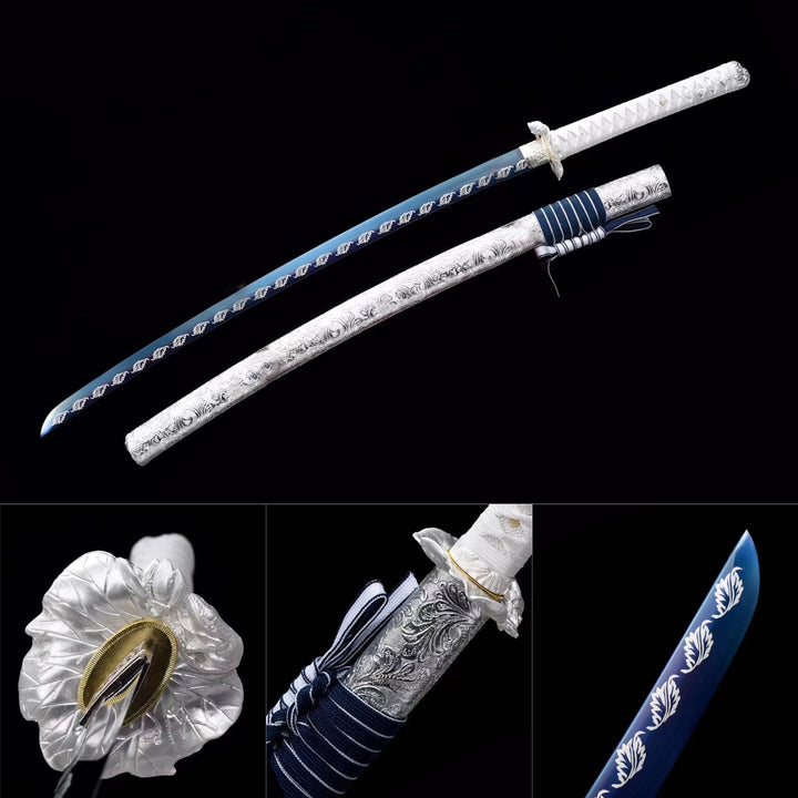 Iwa no Chikara Manganese Steel Katana  White Scabbard