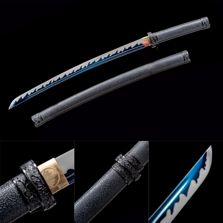 Leather Scabbard Wakizashi Black