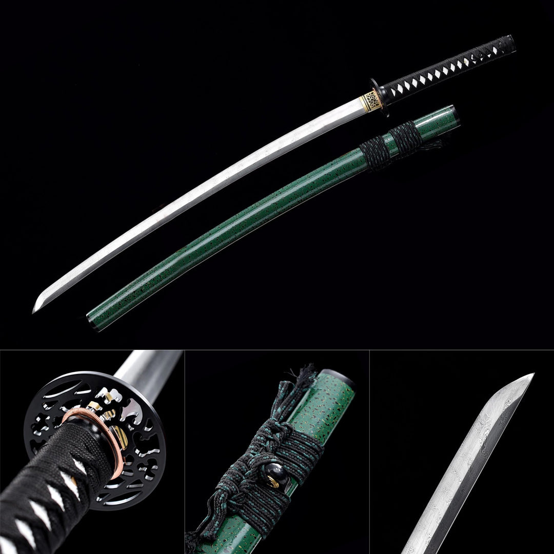 Aki no Sora Green Katana,Twist Pattern