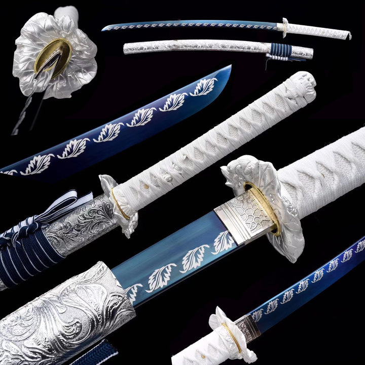 Iwa no Chikara Manganese Steel Katana  White Scabbard