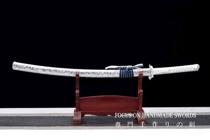 Iwa no Chikara Manganese Steel Katana  White Scabbard