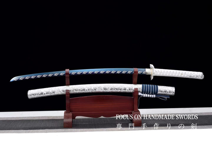 Iwa no Chikara Manganese Steel Katana  White Scabbard
