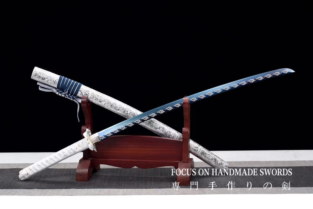 Iwa no Chikara Manganese Steel Katana  White Scabbard
