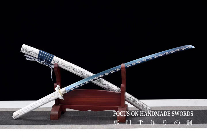Iwa no Chikara Manganese Steel Katana  White Scabbard