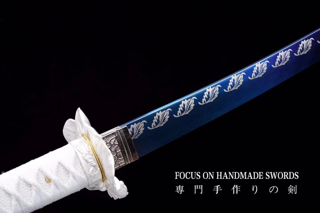 Iwa no Chikara Manganese Steel Katana  White Scabbard