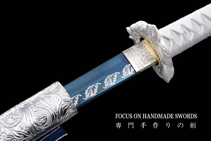 Iwa no Chikara Manganese Steel Katana  White Scabbard