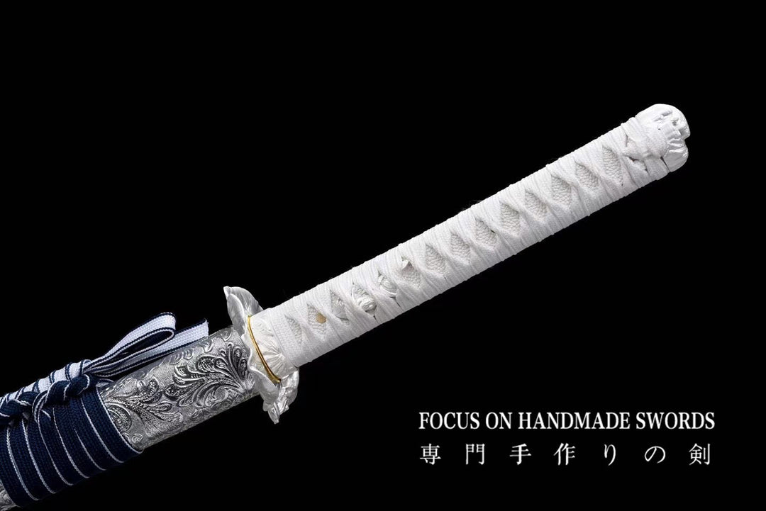 Iwa no Chikara Manganese Steel Katana  White Scabbard