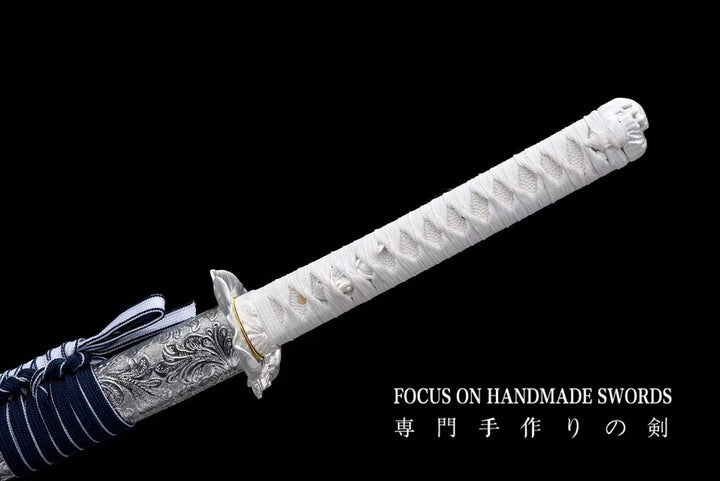 Iwa no Chikara Manganese Steel Katana  White Scabbard