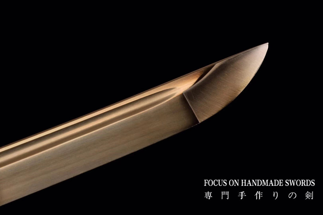 Manganese Steel Brown Leather Scabbard Katana