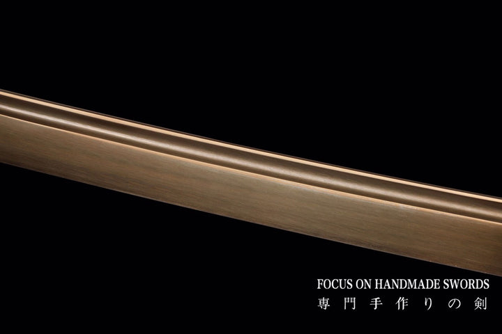 Manganese Steel Brown Leather Scabbard Katana
