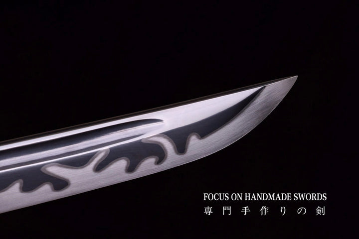 Karyuu no Honoo Katana Manganese Steel Leather Scabbard
