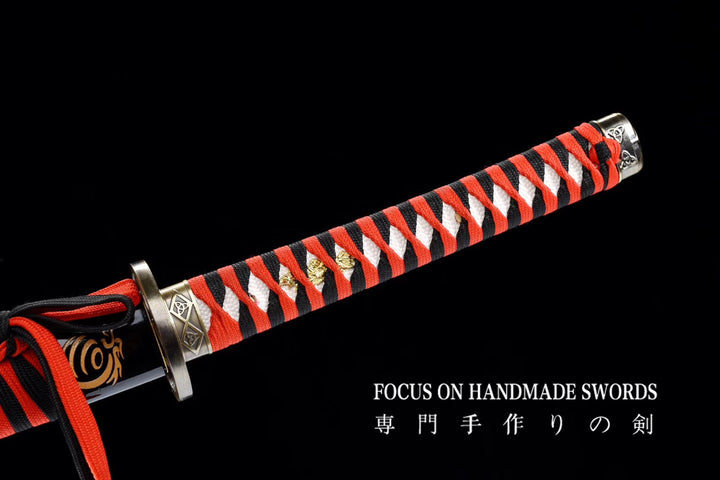 Whirlwind Manganese Steel Katana Red&amp;Black