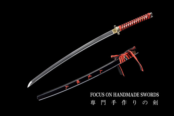 Whirlwind Manganese Steel Katana Red&amp;Black