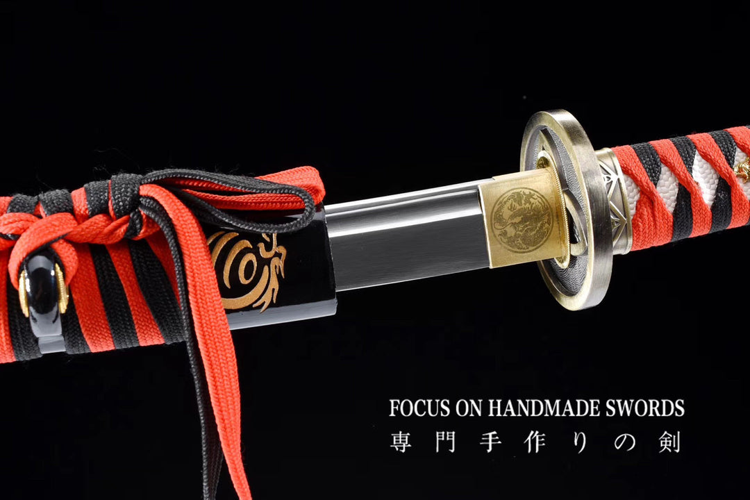 Whirlwind Manganese Steel Katana Red&amp;Black