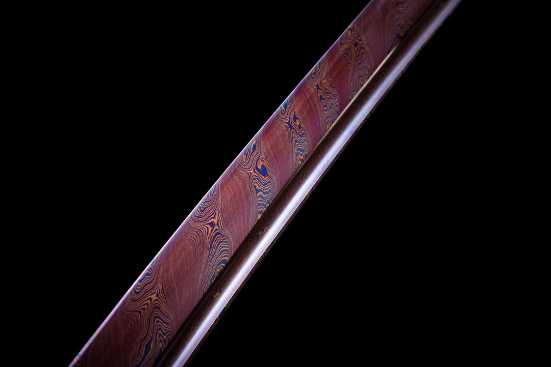 Color Treated Wakizashi Blue