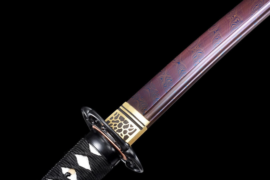 Color Treated Wakizashi Blue