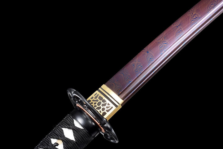 Color Treated Wakizashi Blue