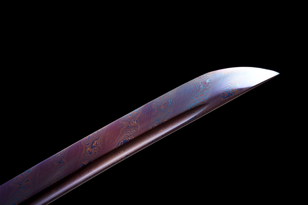 Color Treated Wakizashi Blue