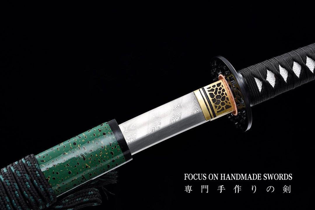 Aki no Sora Green Katana,Twist Pattern