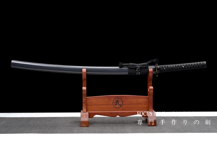 Lightning Hamon Black Katana