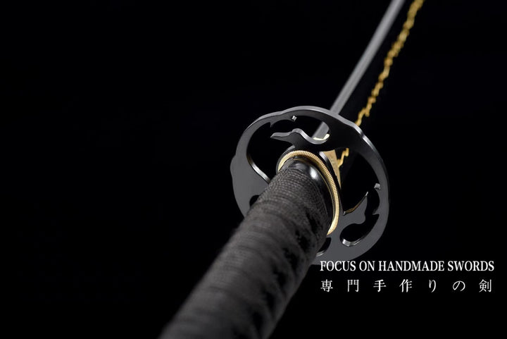 Lightning Hamon Black Katana