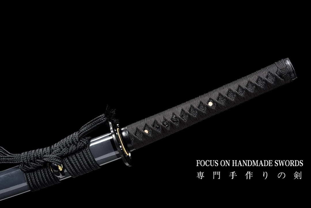 Lightning Hamon Black Katana