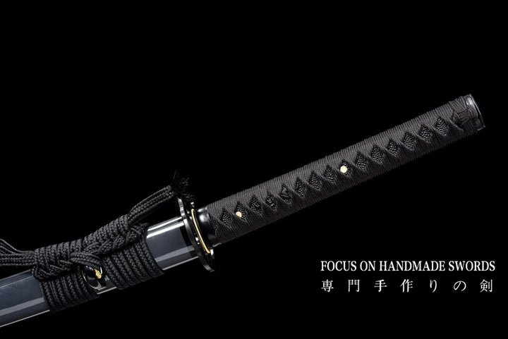 Lightning Hamon Black Katana