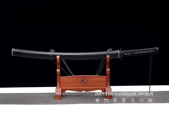 Katana With Leather Straps Scabbard