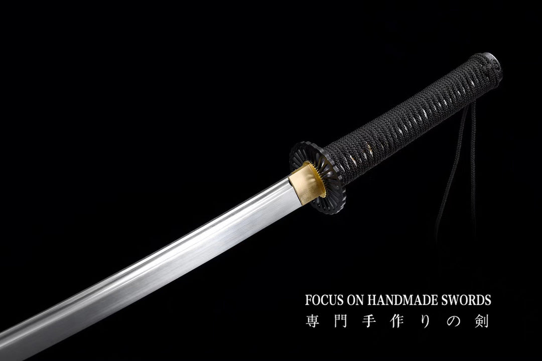 Katana With Leather Straps Scabbard