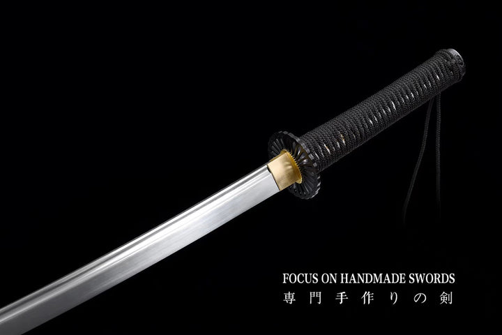 Katana With Leather Straps Scabbard