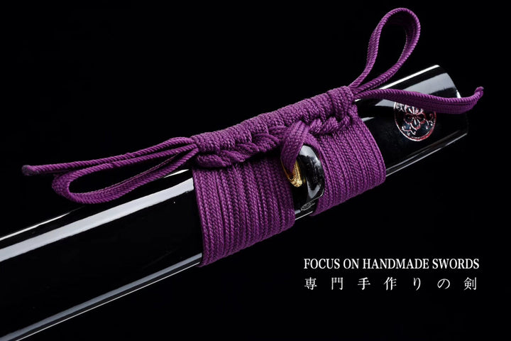 Manganese Steel Red Color Treated Katana Purple