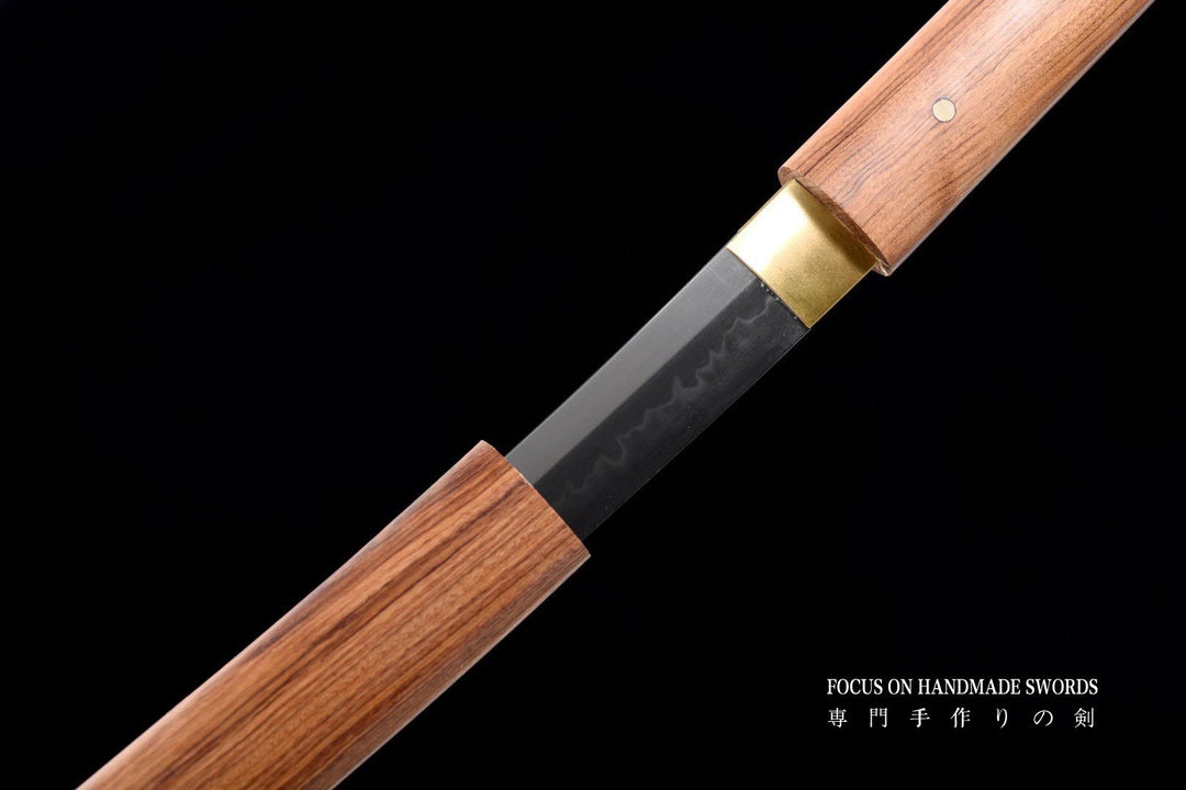 Hand Forged Wakizashi Clay Tempered Shirasaya