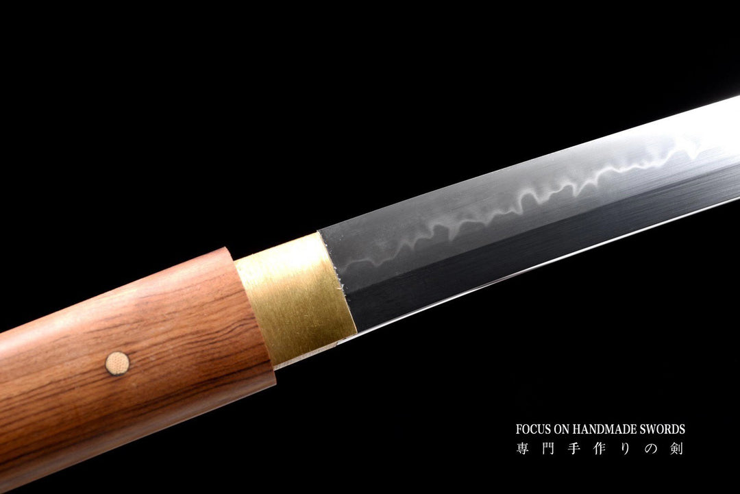Hand Forged Wakizashi Clay Tempered Shirasaya