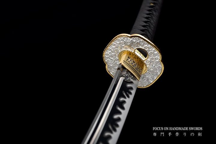 Hand Forged Golden Sunflowers Katana